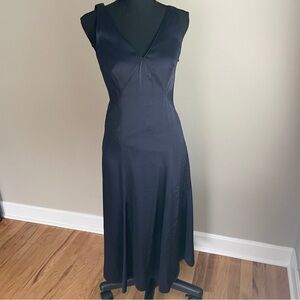 Elie Tahari Olive Dress Stargazer Navy Satin size 0